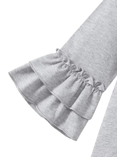 Image of Little Girls Outfits 2 Piece Toddler Long Sleeve Sweatshirt Leggings Pants Fall Winter Clothing Set 2-10 Years
