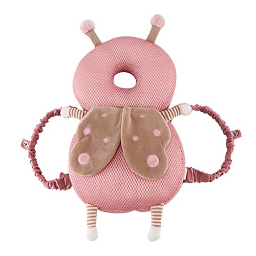 SONARIN Protección para la cabeza del bebé Cojín de protección ajustable para la cabeza del bebé,Almohada de apoyo para la cabeza del bebé transpirable(Mariposa)