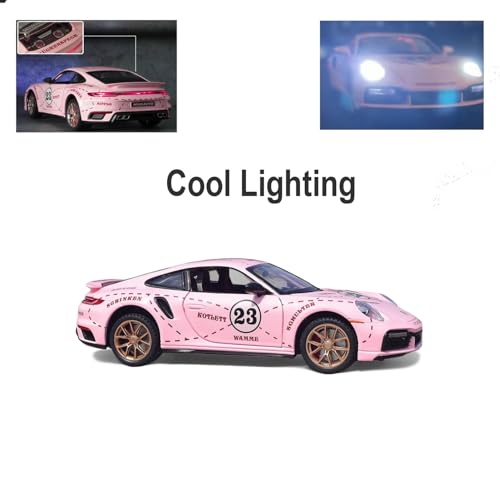 Auto de juguete 1:32 Porsche 911 GT3 Turbo S rosa miniatura 4