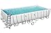 Produktbild Bestway Power Steel Frame Pool Komplettset, viereckig, grau, 732 x 366 x 132 cm