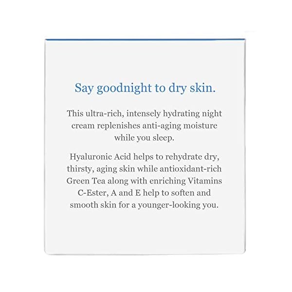 Derma E Ultra Hydrating Night Cream, Advanced Repair Overnight Face Moisturizer with Hyaluronic Acid to Replenish, Smooth and Nourish Skin, 2 oz