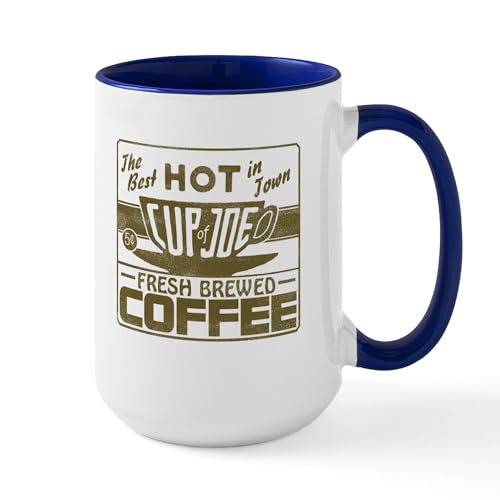 Taza de cerámica Café 15 oz blanca miniatura 1