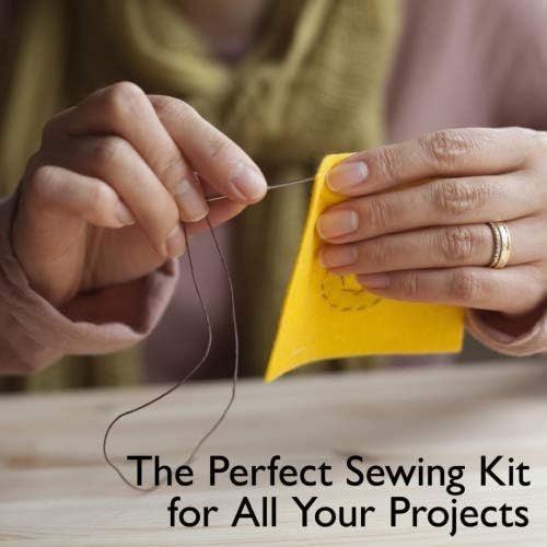 Best Professional Sewing Kit + Free Bonus EBOOK - Space Efficient Sewing Basket Alternative Offers 100 Premium Sewing Accessories
