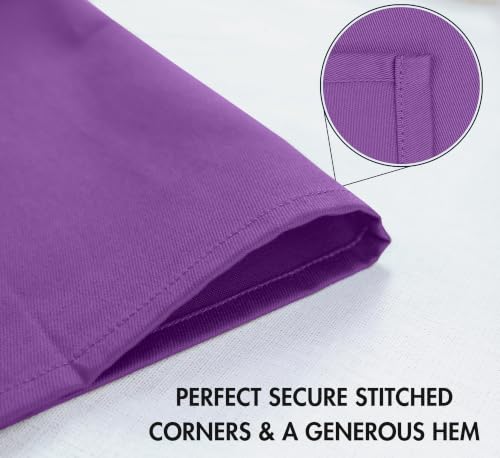 Image of Ruvanti Cloth Napkins Set of 6, Cotton Enrich 18 inchx18 inch - Purple