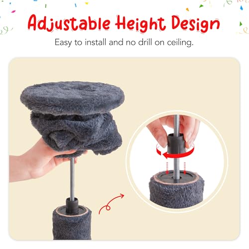 Torre para gato ajustable 7 niveles interior miniatura 4