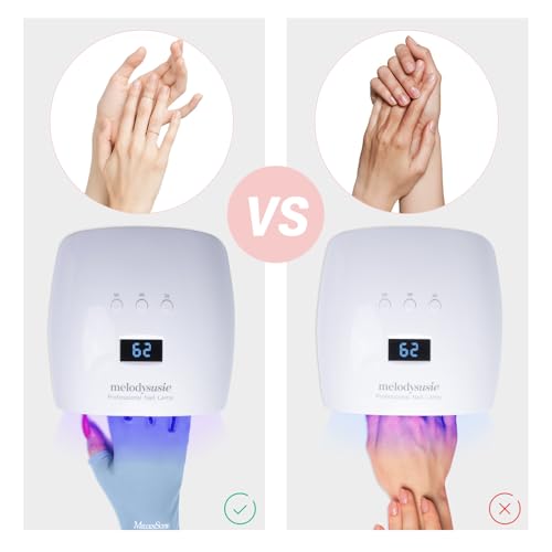 Image of MelodySusie Premium Fingerless Protection UV Gloves for Gel Manicures