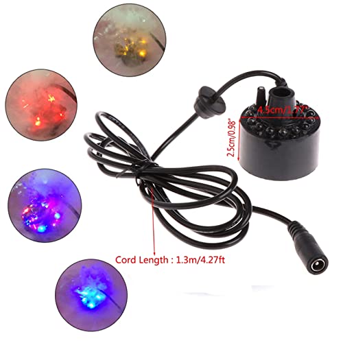 Mist Maker, 12 LED Indoor Fountain Mister Foggers, Small Pond Fog