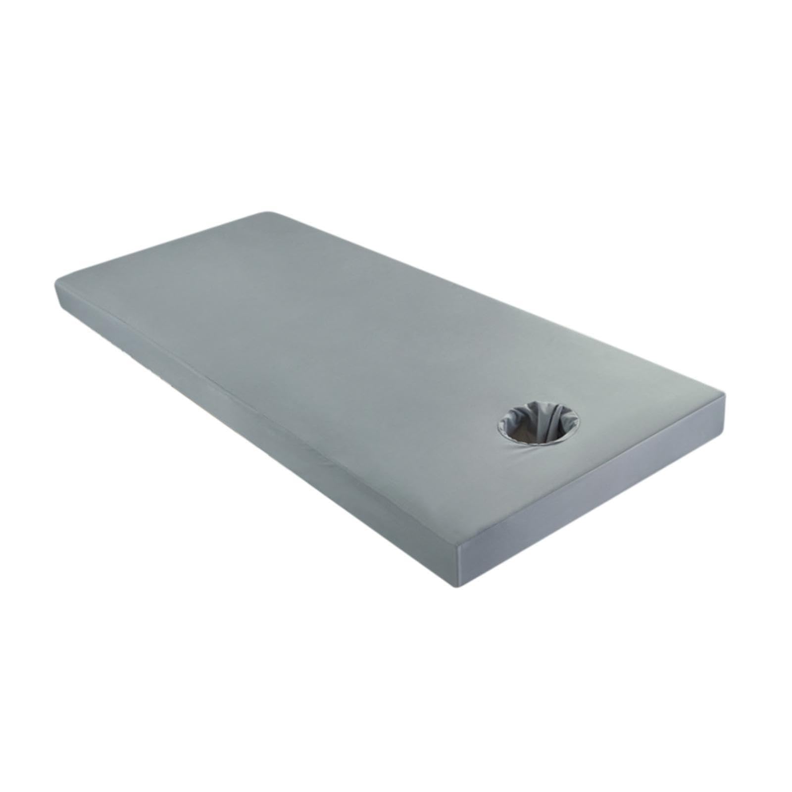 LIXSAZSE Massage Bed Cover Waterproof And Breathable Designed With High Elastic Features Spa Experiences Massage Table Cover Adopting High Resilience Resuable, grey, 80x190cm