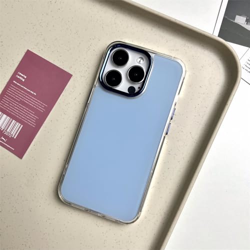 Coque iPhone 12 Pro Max antichoc en acrylique uni bleu pour la protection quotidienne de mobile
