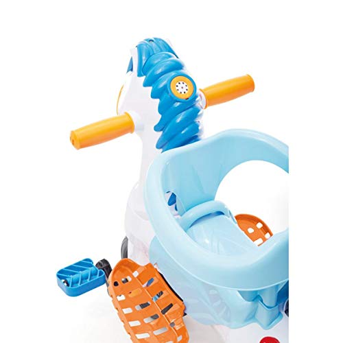 Triciclo, Poponei, Calesita, Azul, Com Balanço, 80 x 43.5 x 62 cm