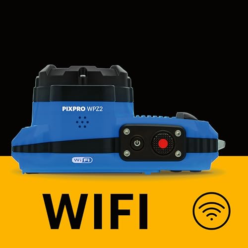 KODAK PIXPRO WPZ2 Rugged Waterproof Shockproof Dustproof WiFi Digital Camera 16MP 4X Optical Zoom 1080P Full HD Video Vlogging Camera 2.7" LCD (Blue)