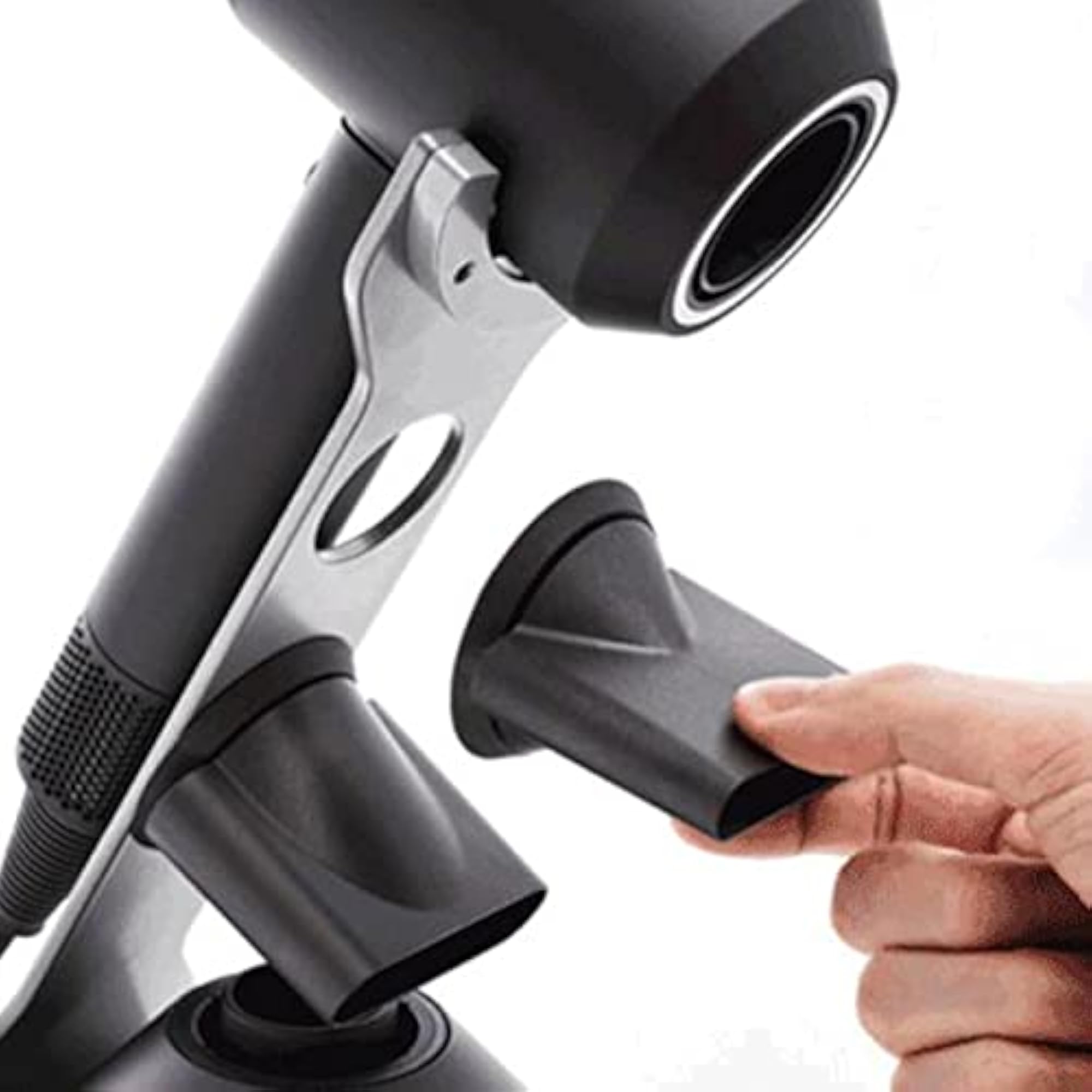 Portable Hair Dryer Holder for Bathroom, Black
