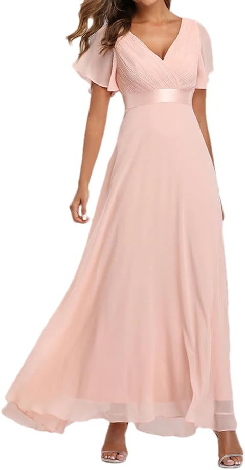 Women Chiffon Maxi Summer Dress Vintage Long Bridesmaid Prom Dresses Club Bodycon Party Dress