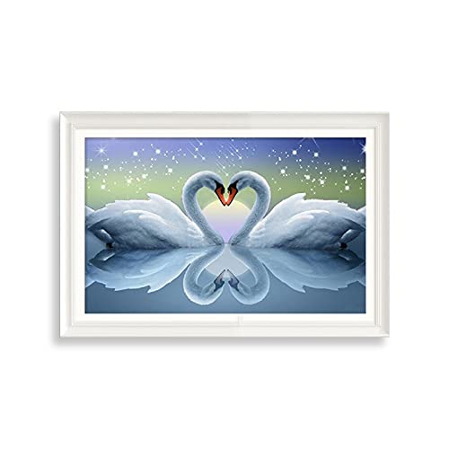 Mosaïque de diamant 5D cygnes kit complet anti-stress grand format 50x100cm