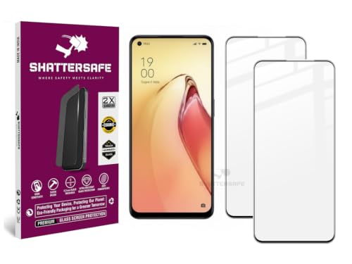 Image of Oleophobic Tempered Glass Screen Protector Compatible For Oppo Reno 8 5G [Pack of 2]. Edge To Edge Full Screen Protection With Easy Installation Kit & Case Friendly Fit.