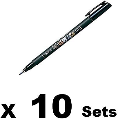 Tombow Fude Brush Pen, Fudenosuke, Soft (GCD-112)×10 sets
