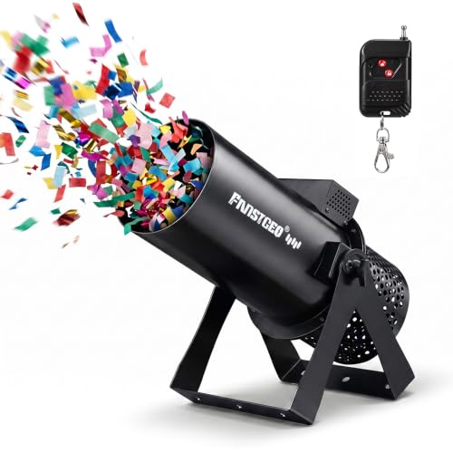 FANSTGEQ 1500W Confetti Machine High-Power Wireless Remote Confetti Cannon