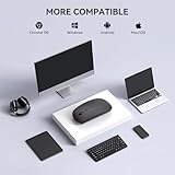 RaceGT Wireless Mouse USB C & USB A, Rechargeable Laptop Mouse, Portable Lightweight Optical Design, Quiet Click, Long Battery Life, Adjustable DPI for PC, Desktop, Chromebook, Mac, Notebook - Black - Image 7