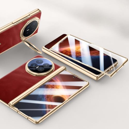 Coque pour Honor Magic V6 rouge avec protection charnière et objectif