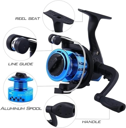 Canne à pêche polyvalente mer et eau douce avec moulinet spinning