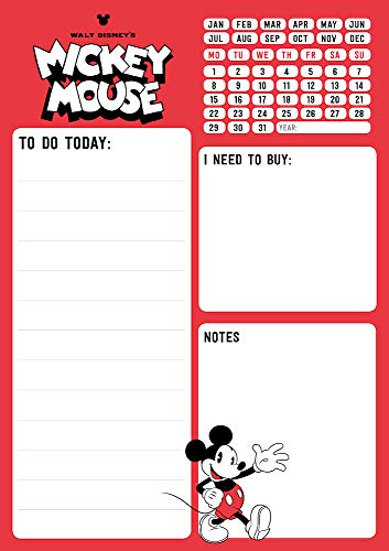 Grupo Erik Mickey Mouse Daily Planner A5 | Desk Calendar | Family Calendar | 54 Tear Off Pages | Desk Planner | Organiser Planner | Mickey Mouse Gifts