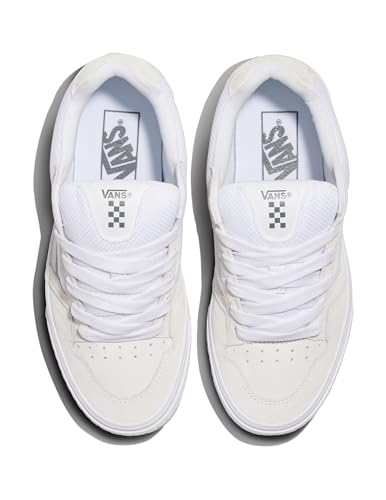 Vans Women's Caldrone Shoe | Chunky Low-Top Fashion Sneakers with Retro-Inspired Style, White, 8