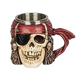 💀【Sorpresa】 ¿Te gustan los accesorios únicos? ¡Echar un vistazo! Nuestra copa de calavera tiene un diseño de calavera medieval retro, impresionante y excepcional. Nadie quiere tenerlo, ¡tus amigos te envidiarán!