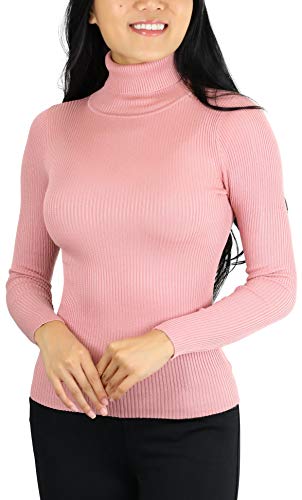 Image of ToBeInStyle Women's Classic Knit Fold Over Turtleneck Pullover