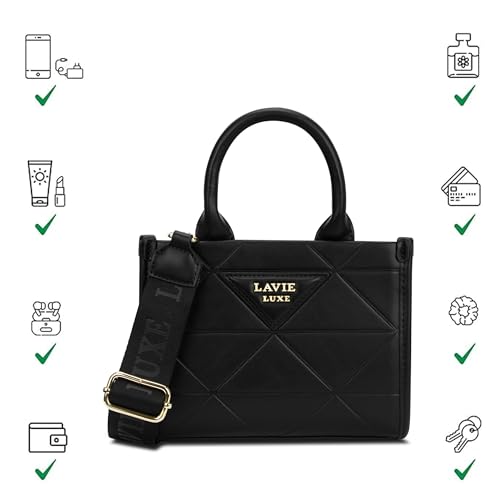 Image of Lavie Luxe Women's Lisa Box Satchel Handbag | Satchel Bag for Work | Ladies Purse | Stylish Shoulder Bag | Gift For Women