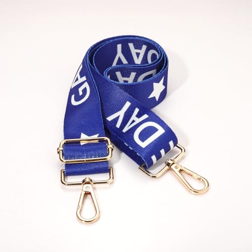 Image of Game Day Purse Strap Replacement Crossbody Wide Shoulder Strap Star Football Strap for Stadium Approved Clear Bag
