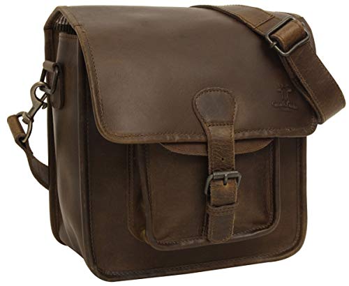 Gusti Leather Studio Jens V. Sacoche de Guidon en Cuir avec Adaptateur KLICKfix Marron