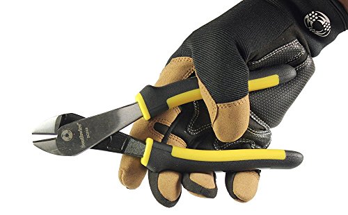 Image of Southwire Diagonal Cut Plier 8-Inch Angled Head - High-Leverage Design for Maximum Power - Drop-Forged Steel Construction - Smooth Pivot Action