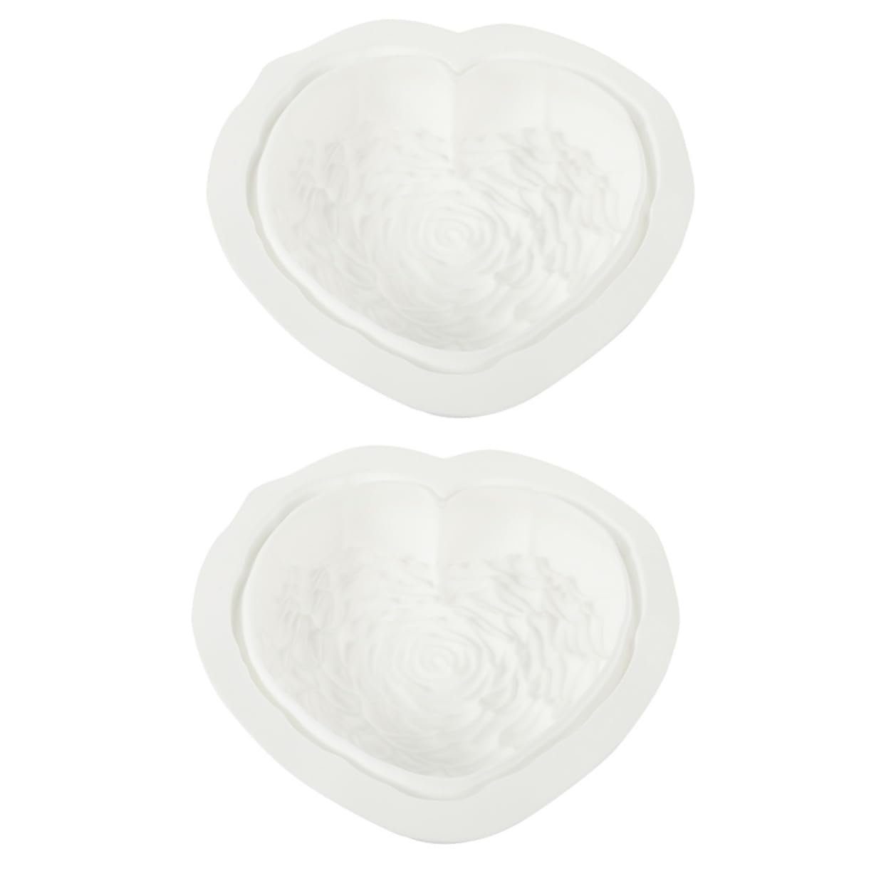 2 Pezzi Stampo Per Rose D'Amore A Forma Di Cuore Stampo Per Dolci In Silicone Per Dolci Per La Cottura In Silicone Per Per Dessert In