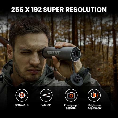 Image of MiLESEEY Thermal Monocular T-Recon Scout, TNV10 Aircraft Mg-Al Alloy Thermal Monocular, Handheld Thermal Imaging, Night Vision Imager