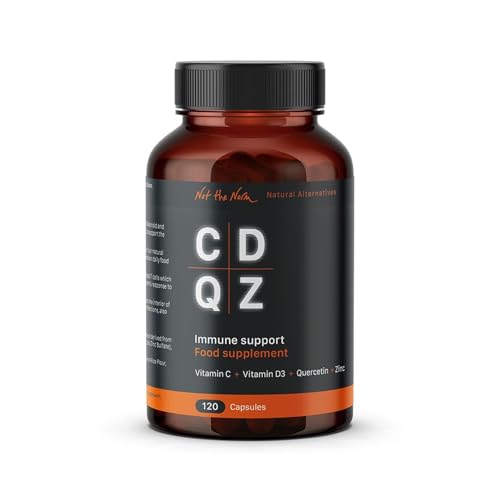 Not The Norm - CDQZ Immune Support Supplement - 120 Vitamin C Capsules with Quercetin, Zinc & D3 Supports Immune Health & Enhances Vitality - Plastic-Free Compostable Packaging (Pack of 1)
