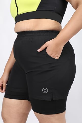 Image of CHKOKKO Gym Shorts for Women Workout Sports Running Quick Dry Fit Double Layer Inner Compression with Pockets Breathable Lightweight Wear