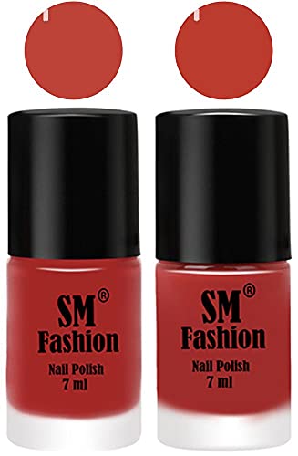 Long Lasting Nail Polish | Nail Paint Combo 7 ml Each) – Set of 2 Dark Nude-Dark Peach