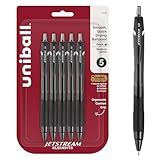 uniball Jetstream Elements Ballpoint Pens, Medium Point (1.0mm), Black Ink, 5 Pack