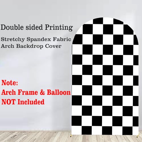 Funda Arco Decorativo Racing Negra y Blanca 6FT miniatura 6