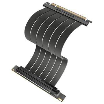 Okinos, Cabo Riser PCI-E 4.0, compatível com RTX4090, RTX4080, RX7900XTX, PCIe 4.0 x16, extensor flexível de alta velocidade, adaptador de 90 graus, 200 mm, preto