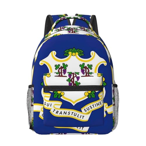 Sac à dos de voyage étanche et approuvé avion avec motif Connecticut