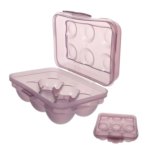 Warmhm Boîte à Œufs Compartiments Antichoc pour Réfrigérateur et Voyage Rangement Portable Transparent pour Camping et Pique- Réutilisable