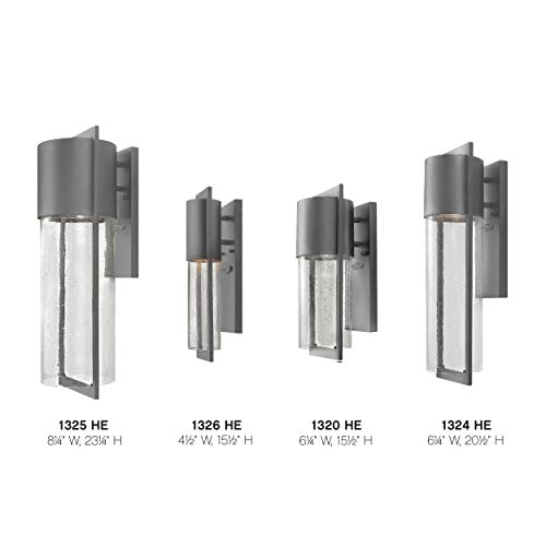 Hinkley Shelter Collection Transitional One Light Extra Small Outdoor Wall Mount, Hematite (Model: 1326He) #TOP4
