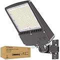 HYPERLITE Parking Lot Light 200W: 30000LM 5000K LED Shoebox Light with Photocell, Arm & Slip Fitter 2 in 1 Mount LED Pole Light for Parking Lot, Garage, Roadways, Driveways, Stadium, AC 100-277V