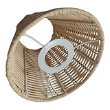 Qualité et nature se rencontrent : alliant robustesse du métal et rotin tressé à la main, cet abat-jour de style campagnard garantit une durabilité exceptionnelle et apporte une touche naturelle et chaleureuse à votre intérieur. abat-jour de remplacement, abat-jour vintage