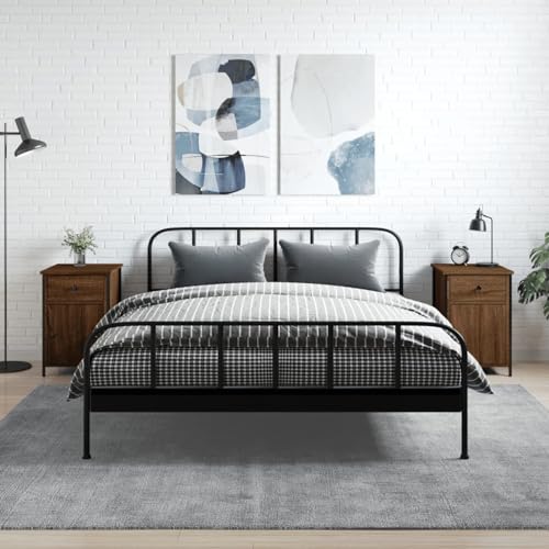 Xichuzi Mesitas de Noche 2 uds contrachapada Roble marrón 40x42x60 cm, Mesillas De Noche Dormitorio, Mesita Auxiliar, Mesa De Noche, Mueble Habitacion, Muebles Dormitorio, Mueble Habitacion 825912