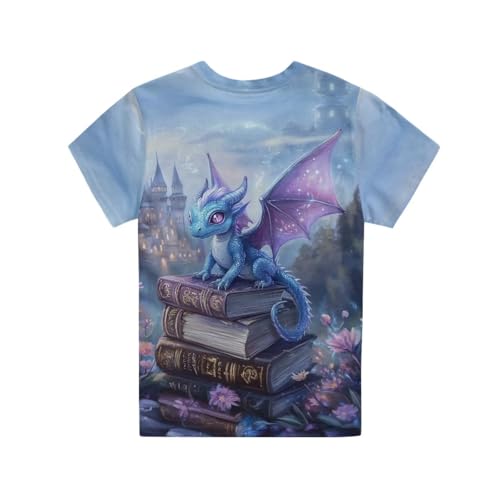 Image of WELLFLYHOM Kids Tshirts Girls Boys Short Sleeve Crewneck Tees Shirts Casual Sport Pullover Tops Size 3-16 Years