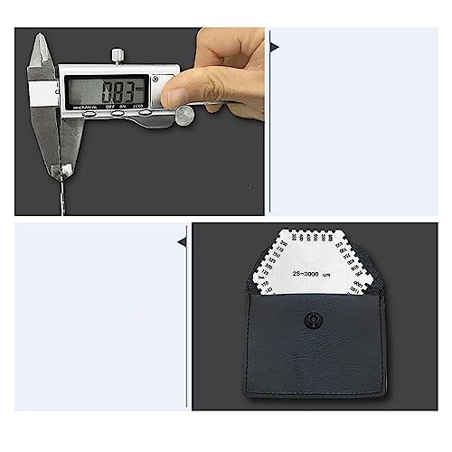 Calibrador de espesor de película húmeda TopHomer de acero inoxidable reutilizable con estuche negro, alta precisión, fácil de transportar miniatura 4