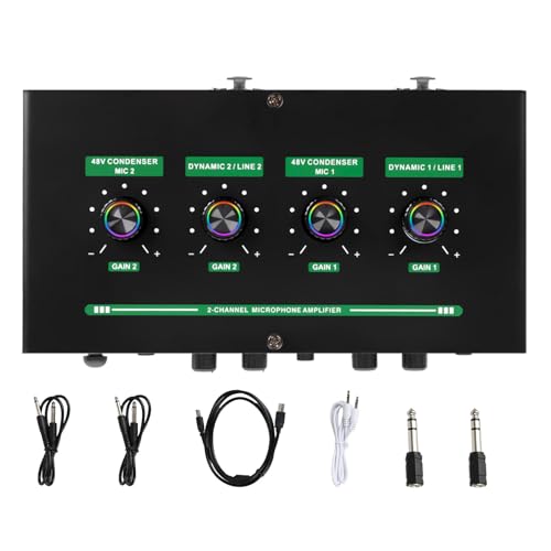 Table de mixage portable double entrée Cabilock avec câbles et bouton Mute