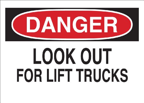 Panneau Look Out For Lift Trucks Brady pour sécuriser la circulation des chariots